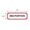 Nevs Position Labels - Mid Portion 1/2" x 1-1/2" White w/Red & Black XP-395 - alternate 2